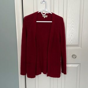 Dark red cardigan